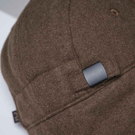 WARM WOOL CAP WITH EAR FLAPS 500 - BROWN