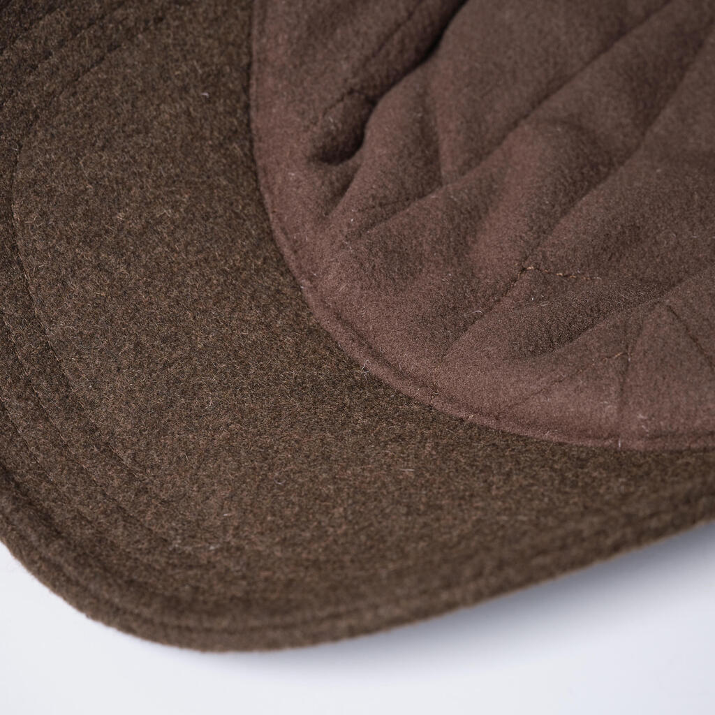 WARM WOOL CAP WITH EAR FLAPS 500 - BROWN