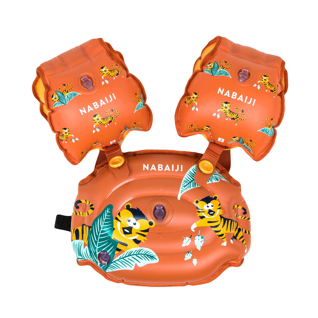 Kids’ Adaptive Armbands - Tiswim 2 Tigre - Brown