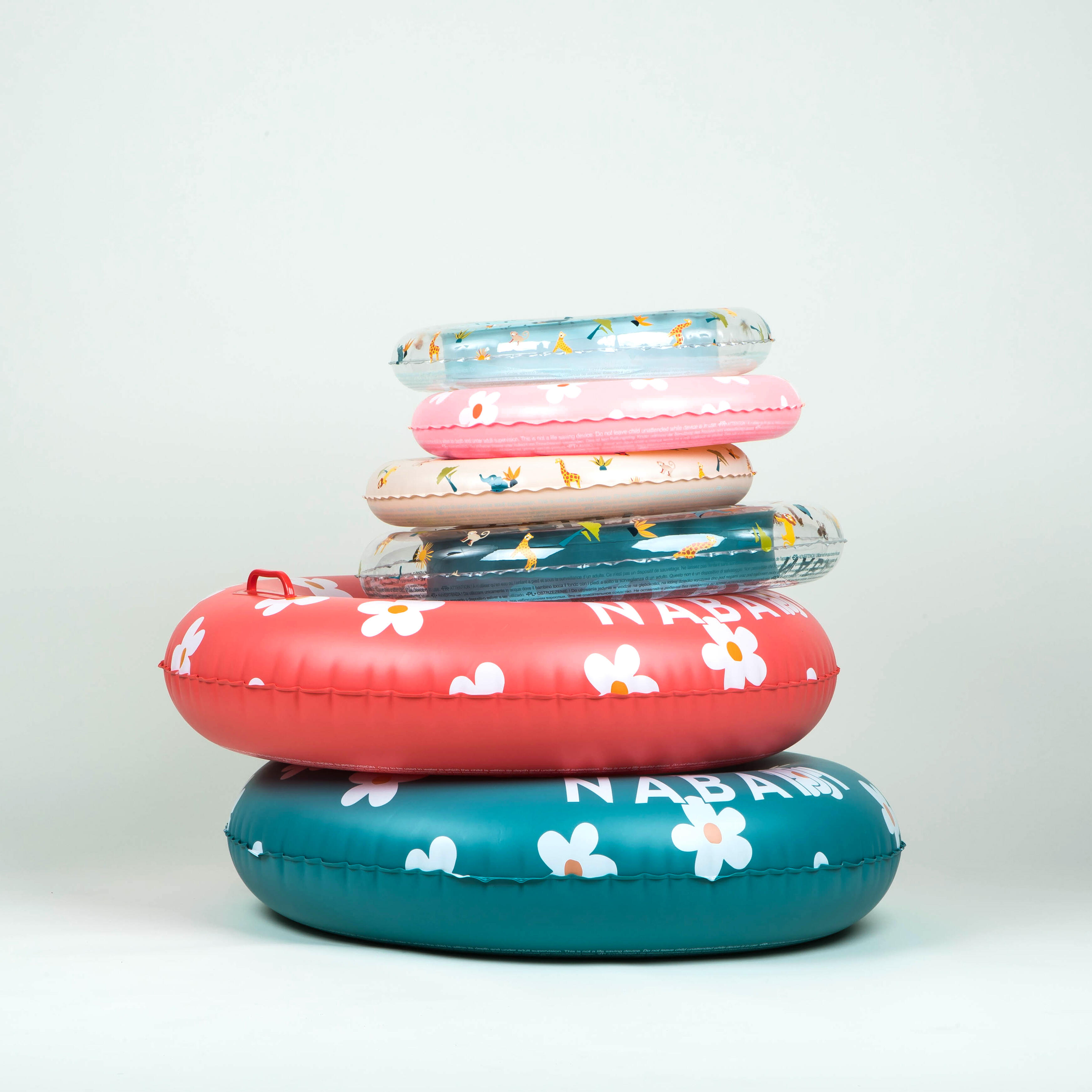 Inflatable Pool Ring 51 cm Secure & Lightweight Beige Printed SAVANE