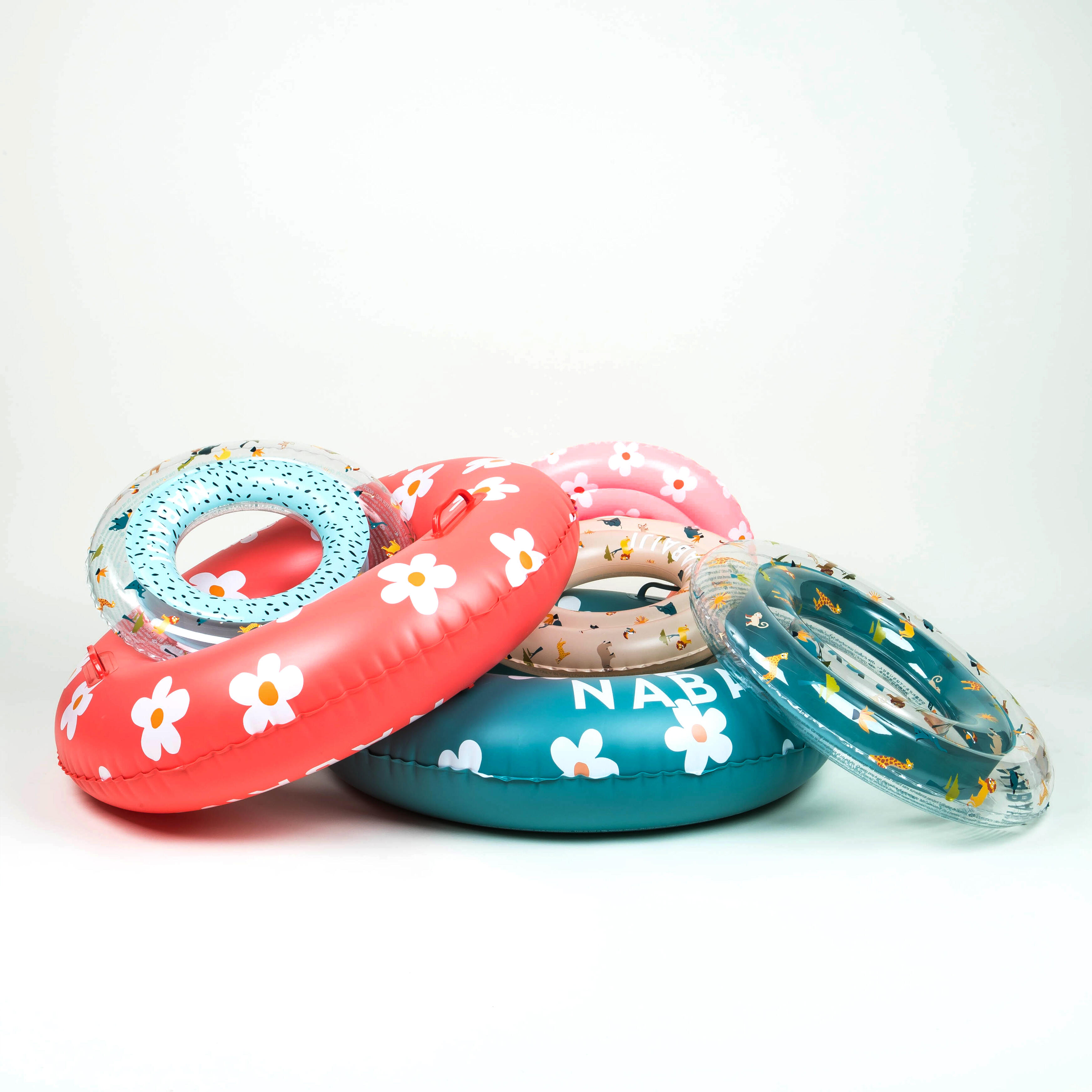 Inflatable Pool Ring 51 cm Secure & Lightweight Beige Printed SAVANE