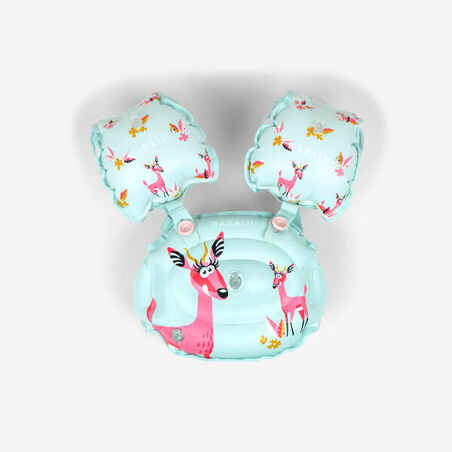 Kids adjustable pool armbands Tiswim 2 Gazelle light green