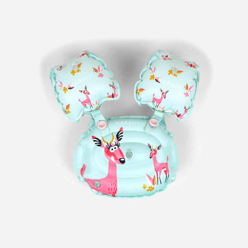 Kids adjustable pool armbands Tiswim 2 Gazelle light green