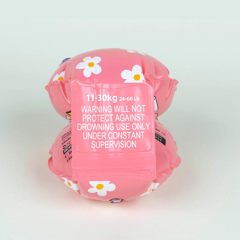 Manguitos Piscina Niños Rosa Estampado Flores 11-30 kg