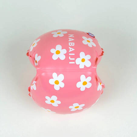 Kids' Swimming armbands with "FLOWERS” print - 11-30 kg