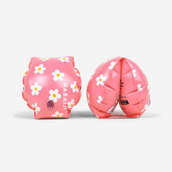 Kids' Swimming armbands with "FLOWERS” print - 11-30 kg