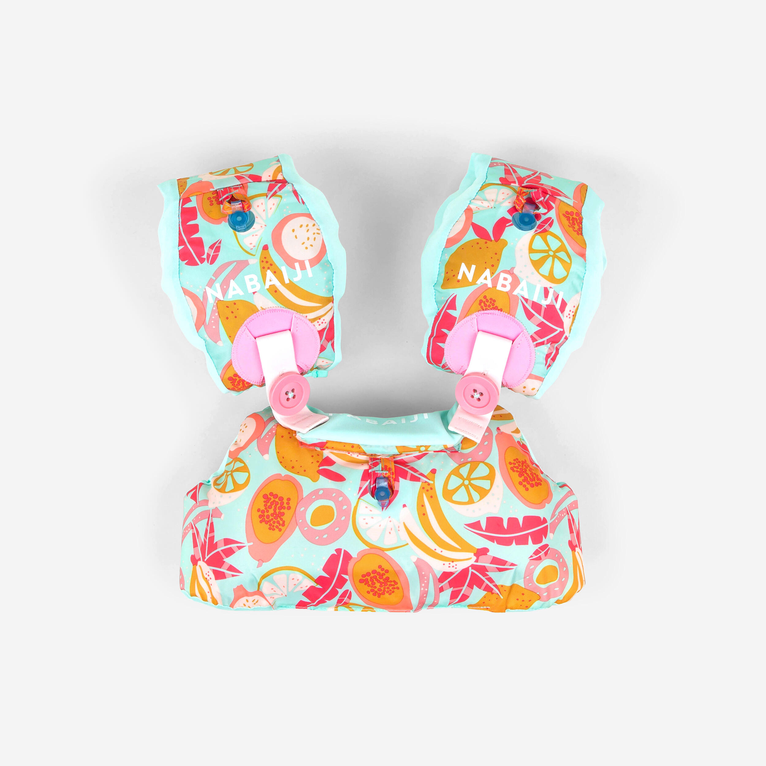 Nabaiji - Brassards-ceinture Piscine Evolutif Tiswim Enfant 15 À 30 Kg "fruits" - Brassard De Piscine - Natation - Vert - Taille Unique - Decathlon