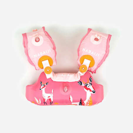 Brassards-Ceinture Piscine Evolutif TISWIM Enfant 15 à 30 kg Rose "Gazelle"