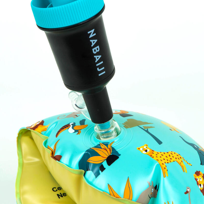 Kids pool armbands 1130 kg "SAVANE" blue print Decathlon