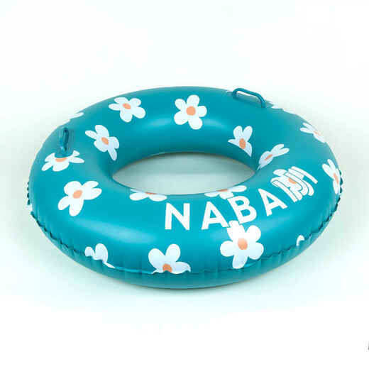 
      Large 92 cm inflatable printed pool ring with comfort grips
  