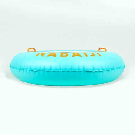 Large 92 cm inflatable printed pool ring with comfort grips