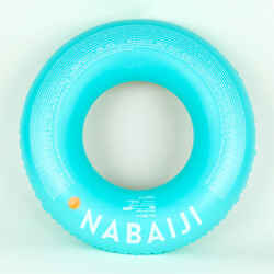 Large 92 cm inflatable printed pool ring with comfort grips