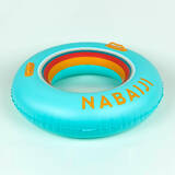 Large 92 cm inflatable printed pool ring with comfort grips