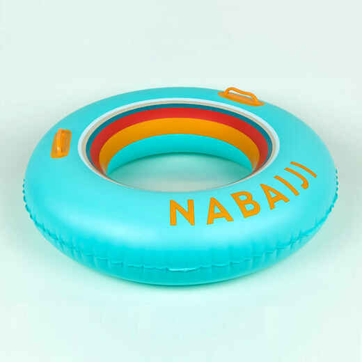 
      Large 92 cm inflatable printed pool ring with comfort grips
  