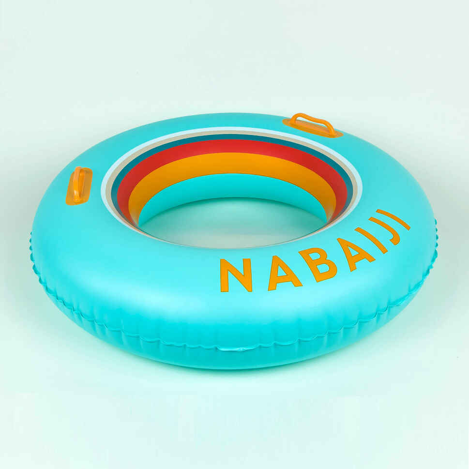 Schwimmring Erwachsene mit Griff All Tropi 92 cm NABAIJI DECATHLON