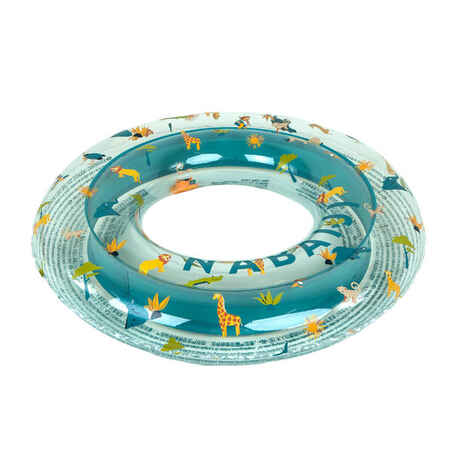 Prozoren napihljivi plavalni obroč s potiskom SAVANNA za otroke (65 cm) 