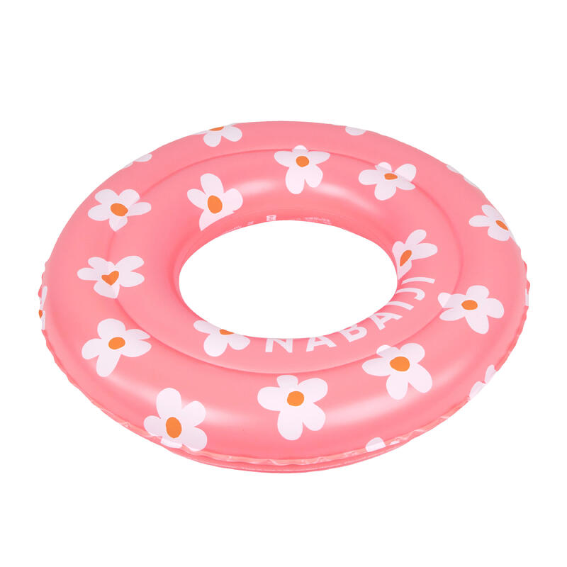 Schwimmring Kinder aufblasbar 51 cm - rosa Blumen 