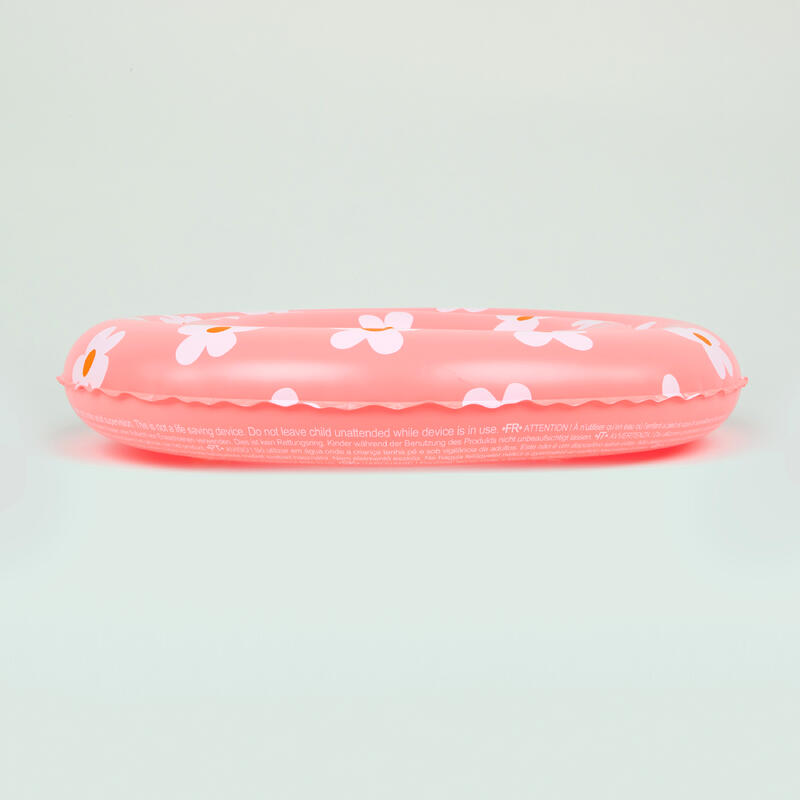 Schwimmring Kinder aufblasbar 51 cm - rosa Blumen 