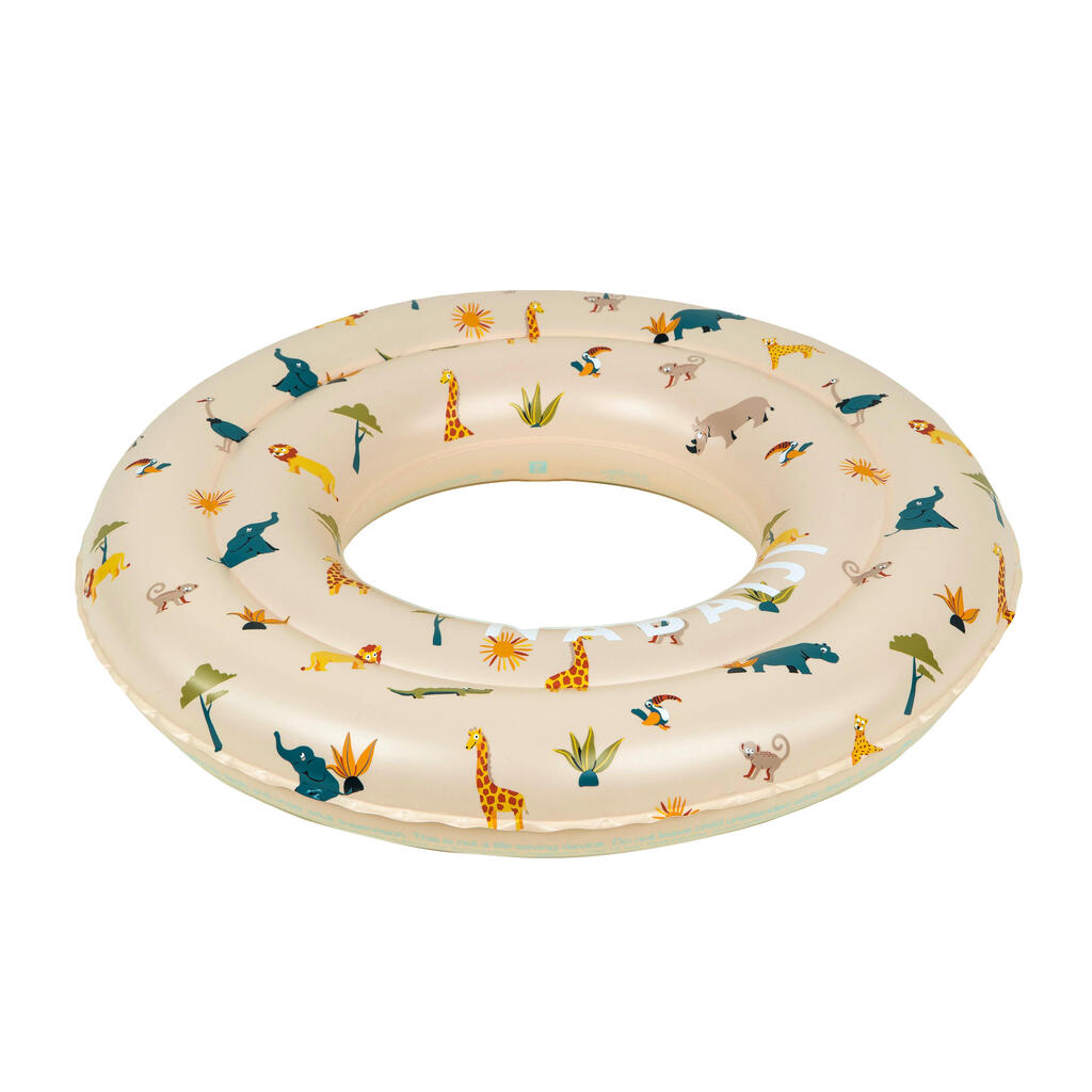 Inflatable pool ring 51 cm - green print