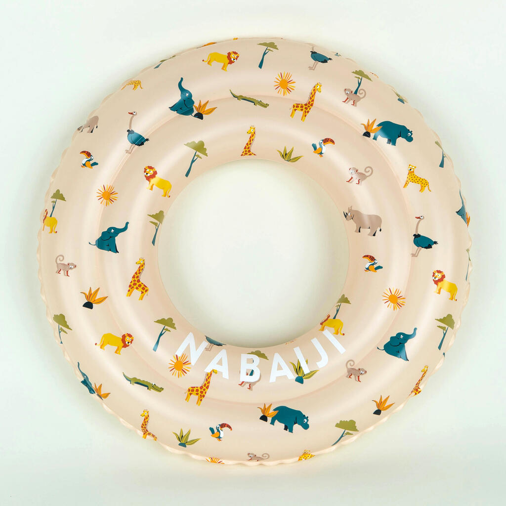 Inflatable pool ring 51 cm - green print