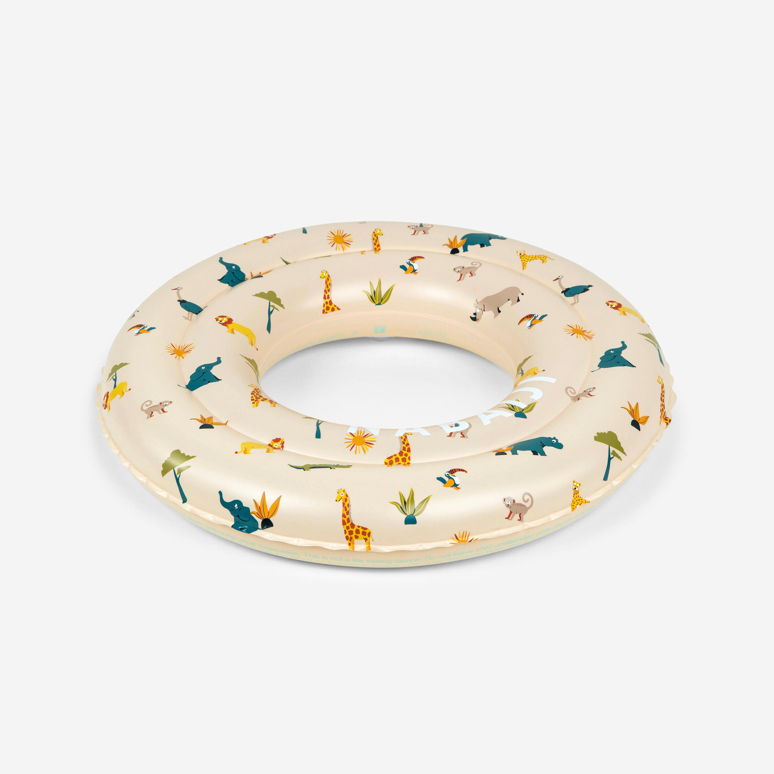Nabaiji - Bouée Piscine Gonflable Beige 51 Cm Imprimé Savane - Bouée - Natation - Beige - Taille Unique - Decathlon