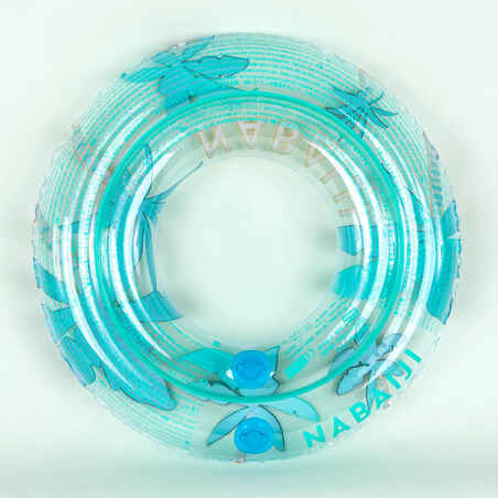 Inflatable pool ring 65 cm - "Palms" transparent