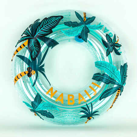 Inflatable pool ring 65 cm - "Palms" transparent