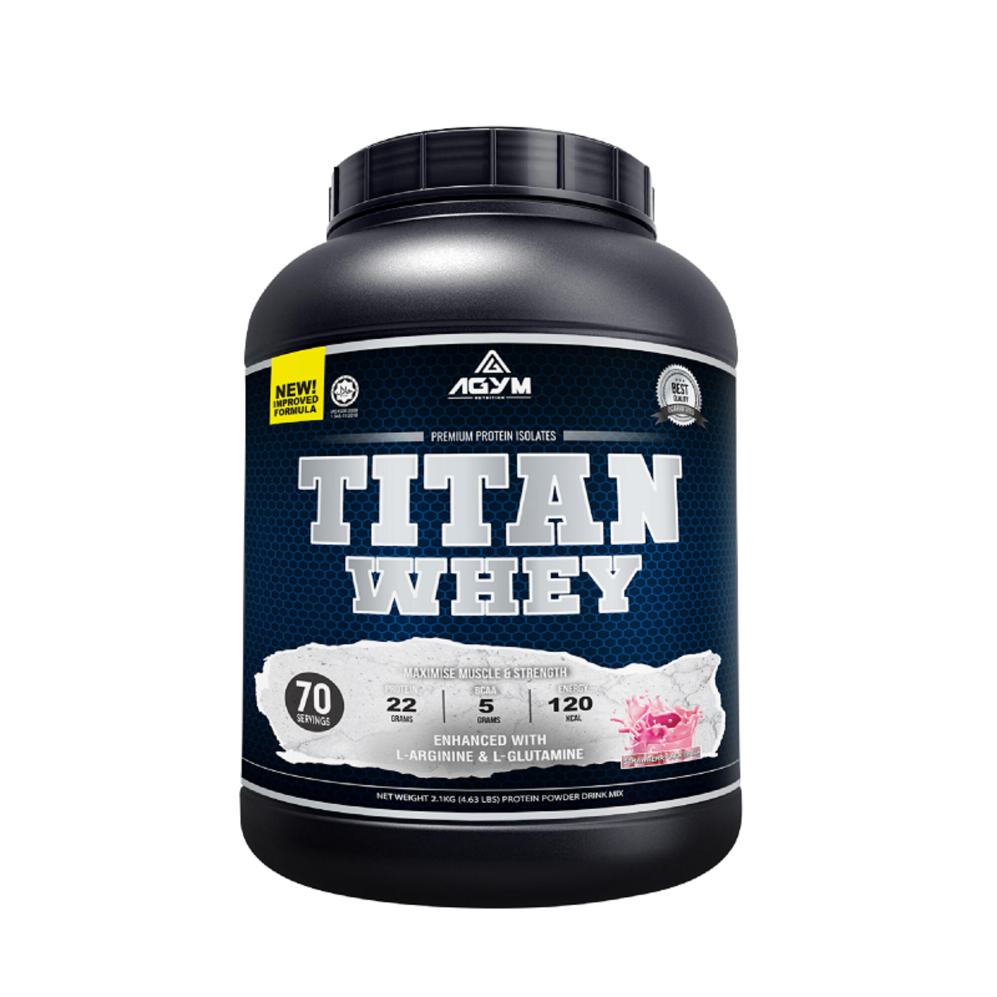 Titan Whey Protein 4.63lb Strawberry
