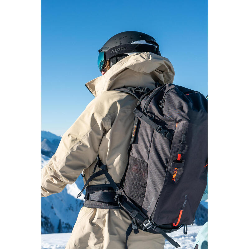 Sac à dos Airbag pour le ski Freeride 30L - noir (cartouche non incluse)