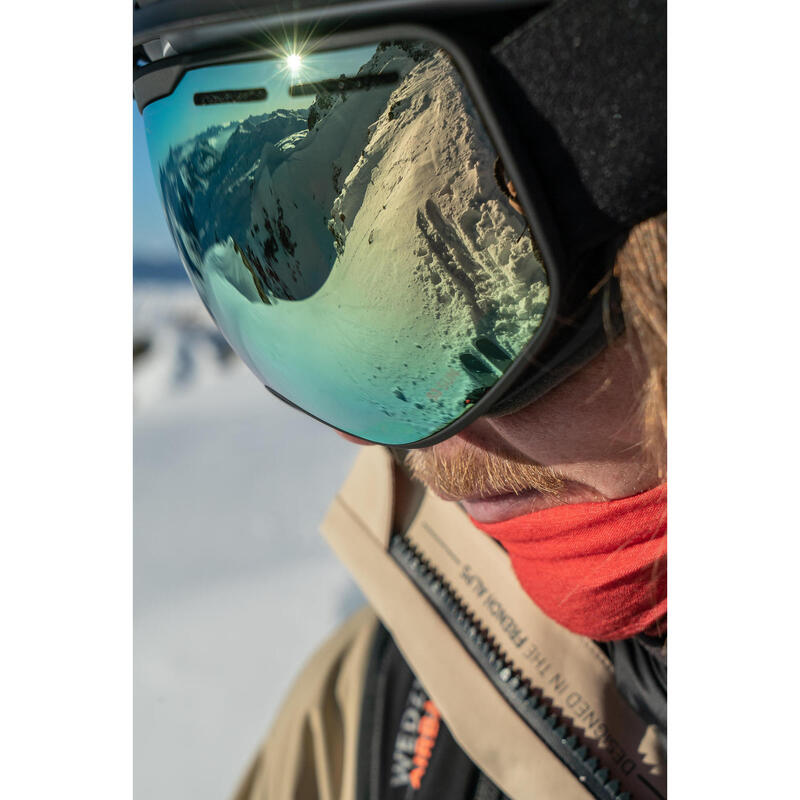 Ski- en snowboardbril voor volwassenen en kinderen mooi weer G900 S3 zwart