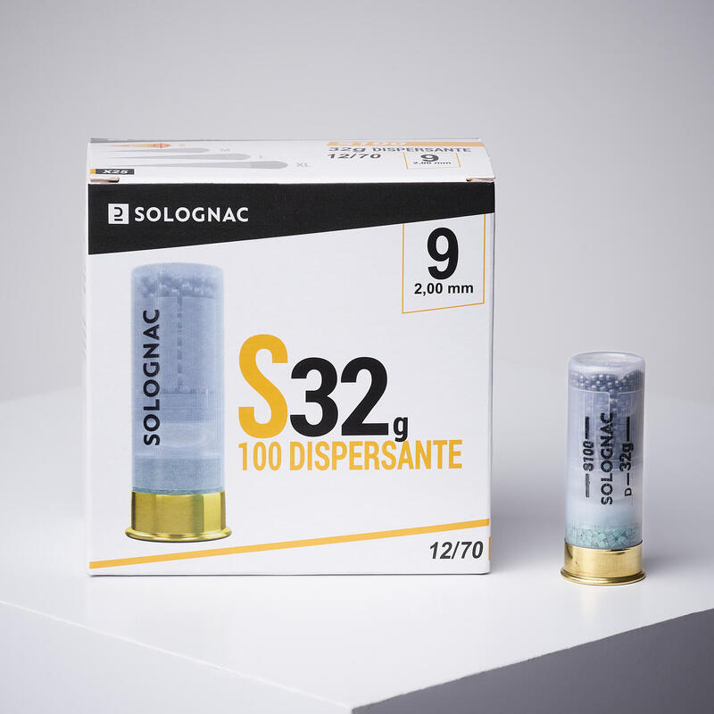 Cartucho Caza Dispersante Solognac S100 32 g Calibre 12/70 Perdigón 9 x25