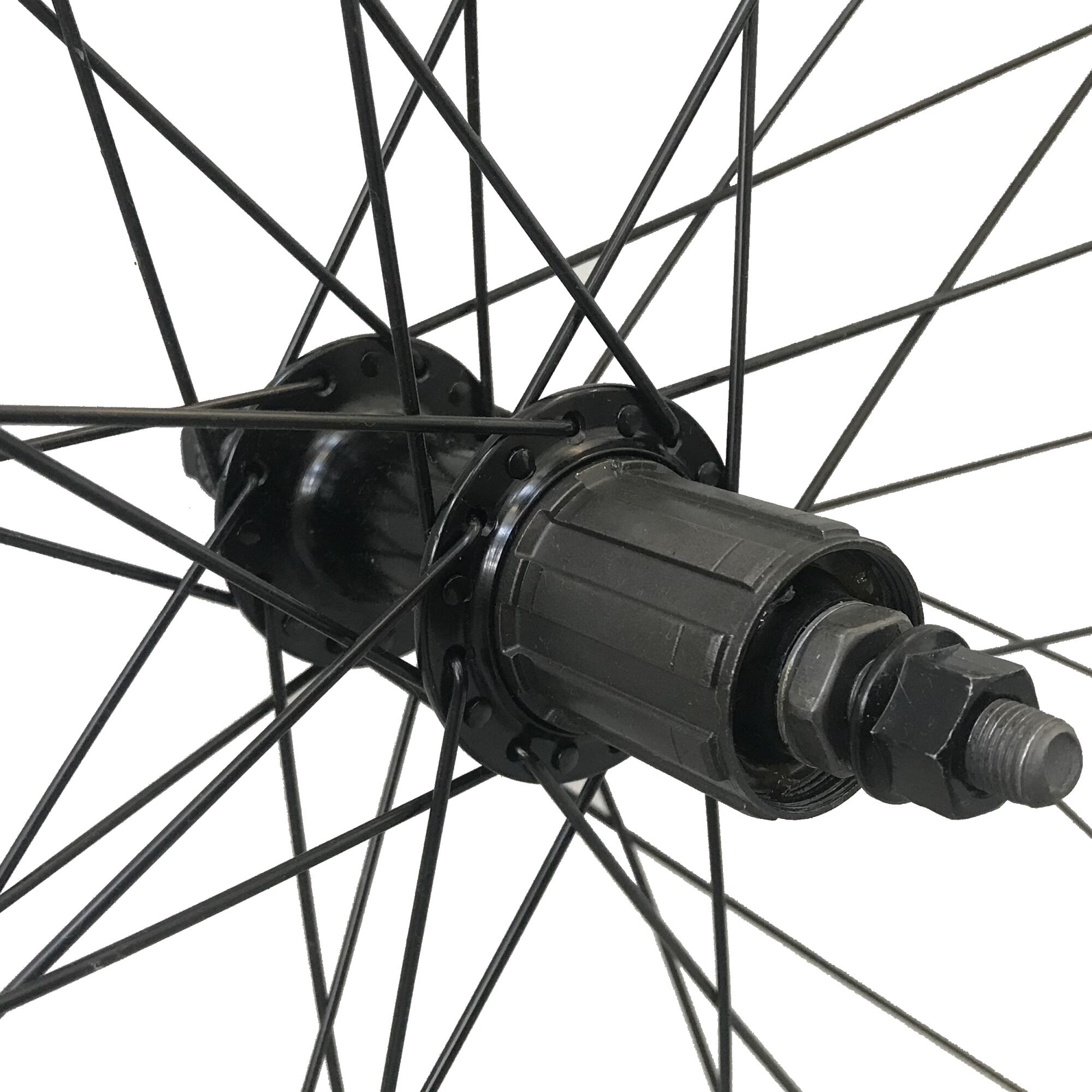 Rueda Trasera 28 CTB Con Buje 7V Sobre Rodamientos - Para Bicicleta, Unisex Adulto, Color Negro