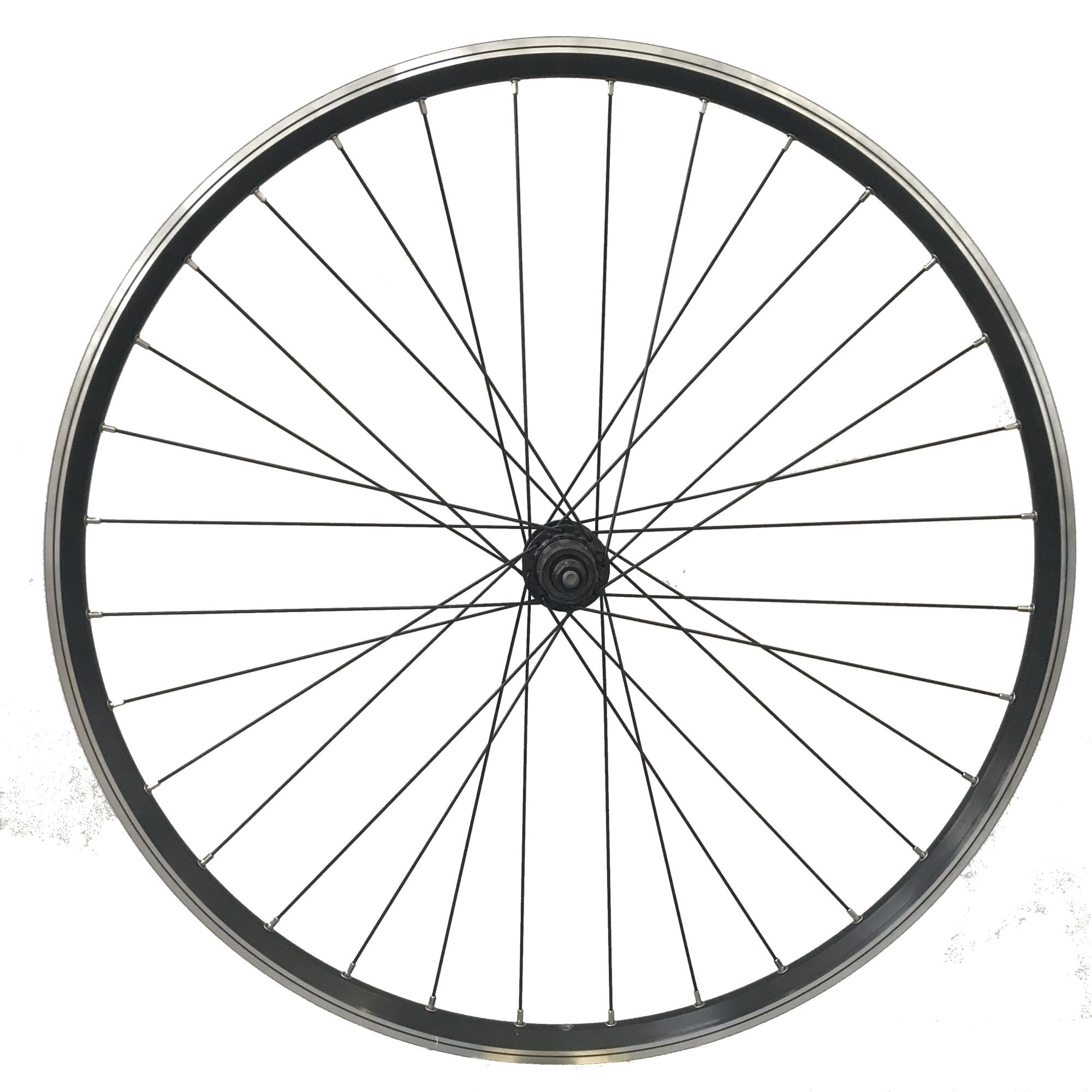 Rear Wheel 28" Double-Walled Rim V-Brake Cassette LD500 - Black  1/2