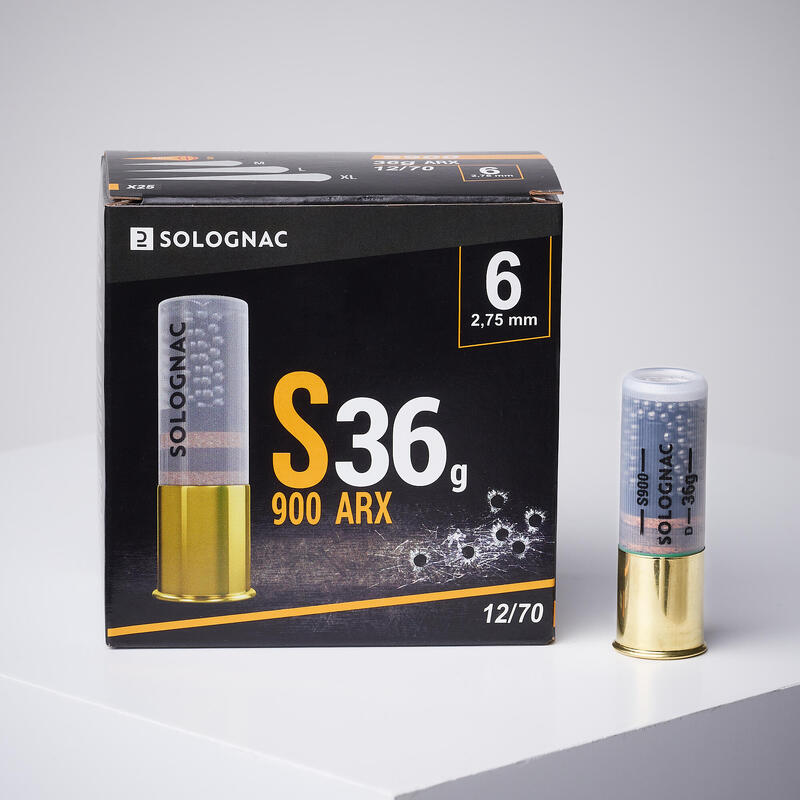 CARTOUCHE S900 36g IMPACT ARX CALIBRE 12/70 PLOMB N°6 X25