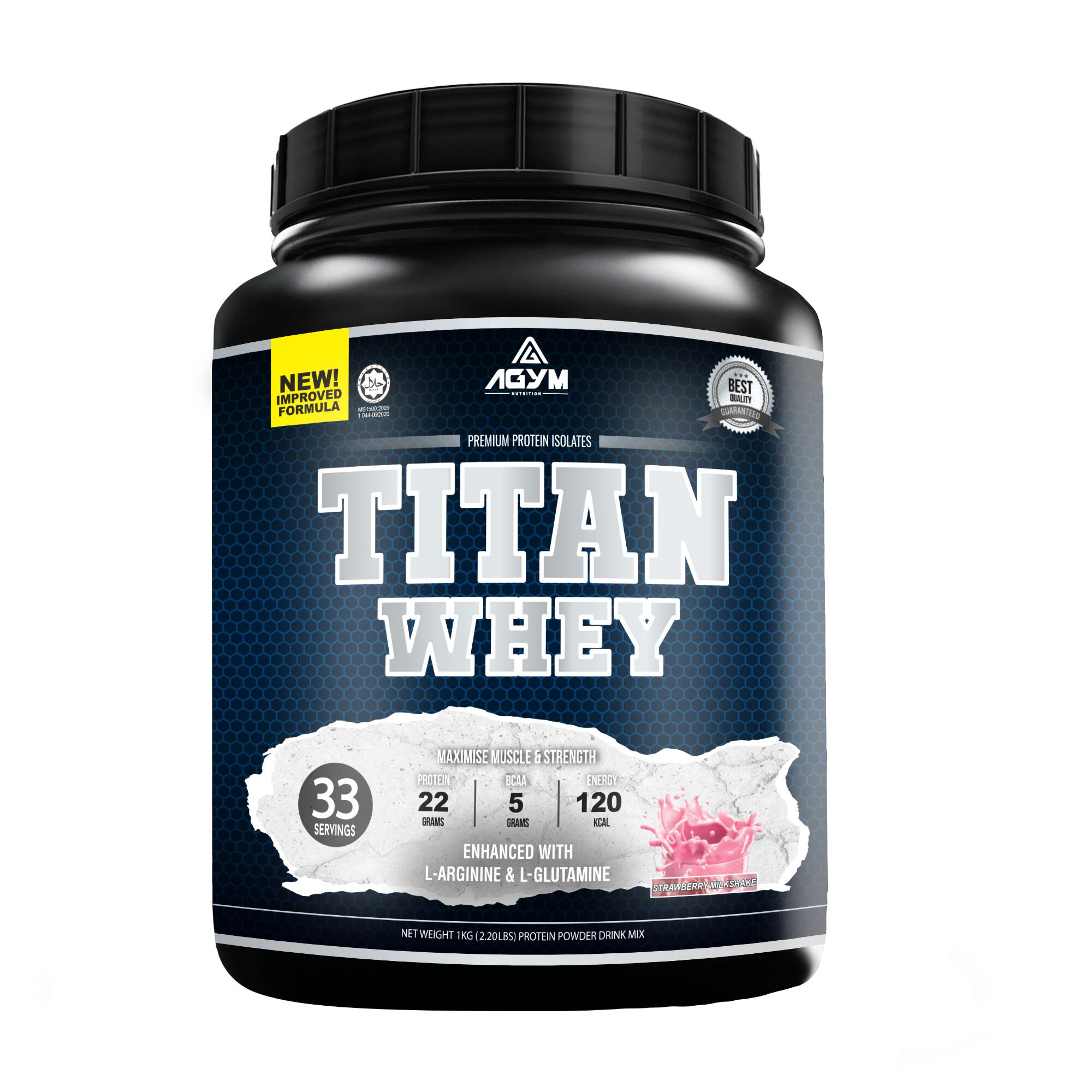 Titan Whey Protein 2lb Strawberry