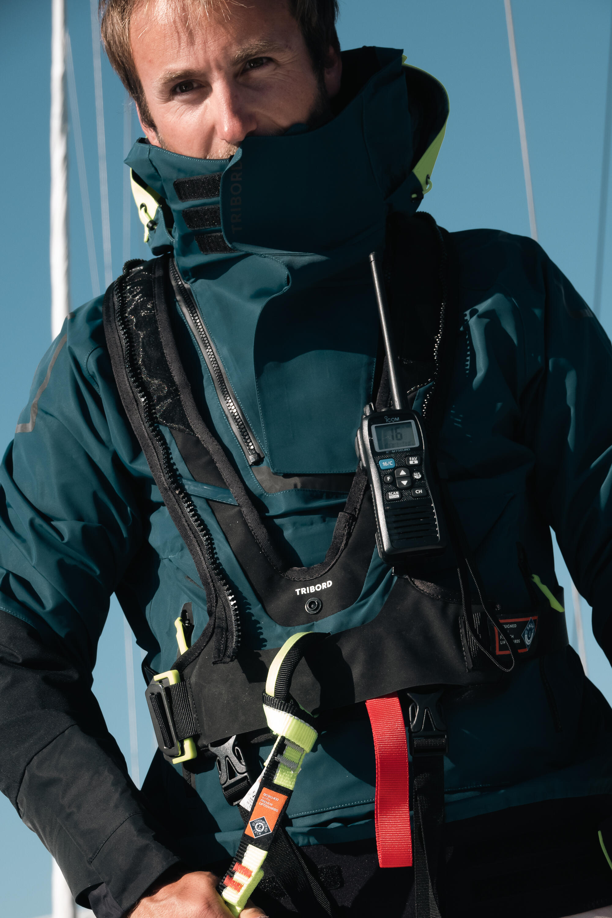 Automatische Rettungsweste LJ 180 Offshore + Gurt, schwarz/petrol 18/19