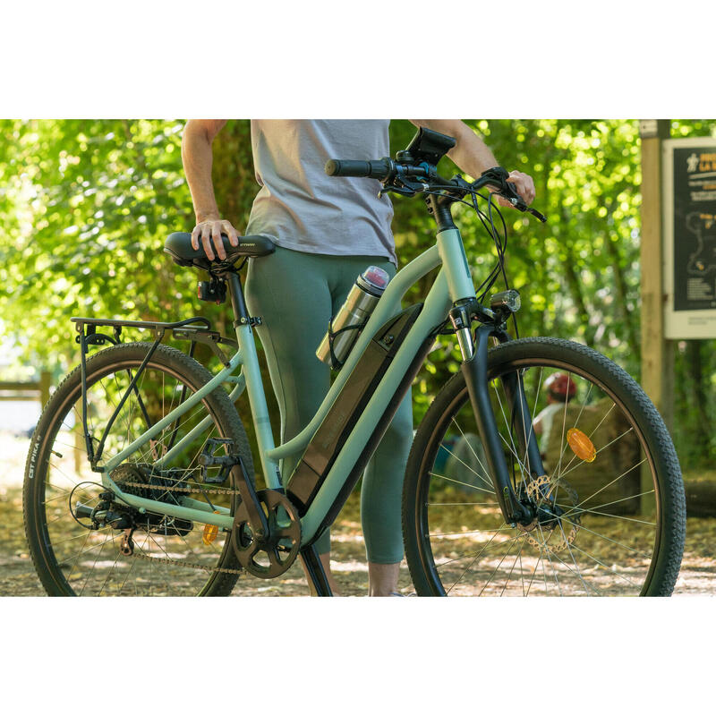 Vélo tout chemin électrique - cadre bas - Riverside 100 E vert
