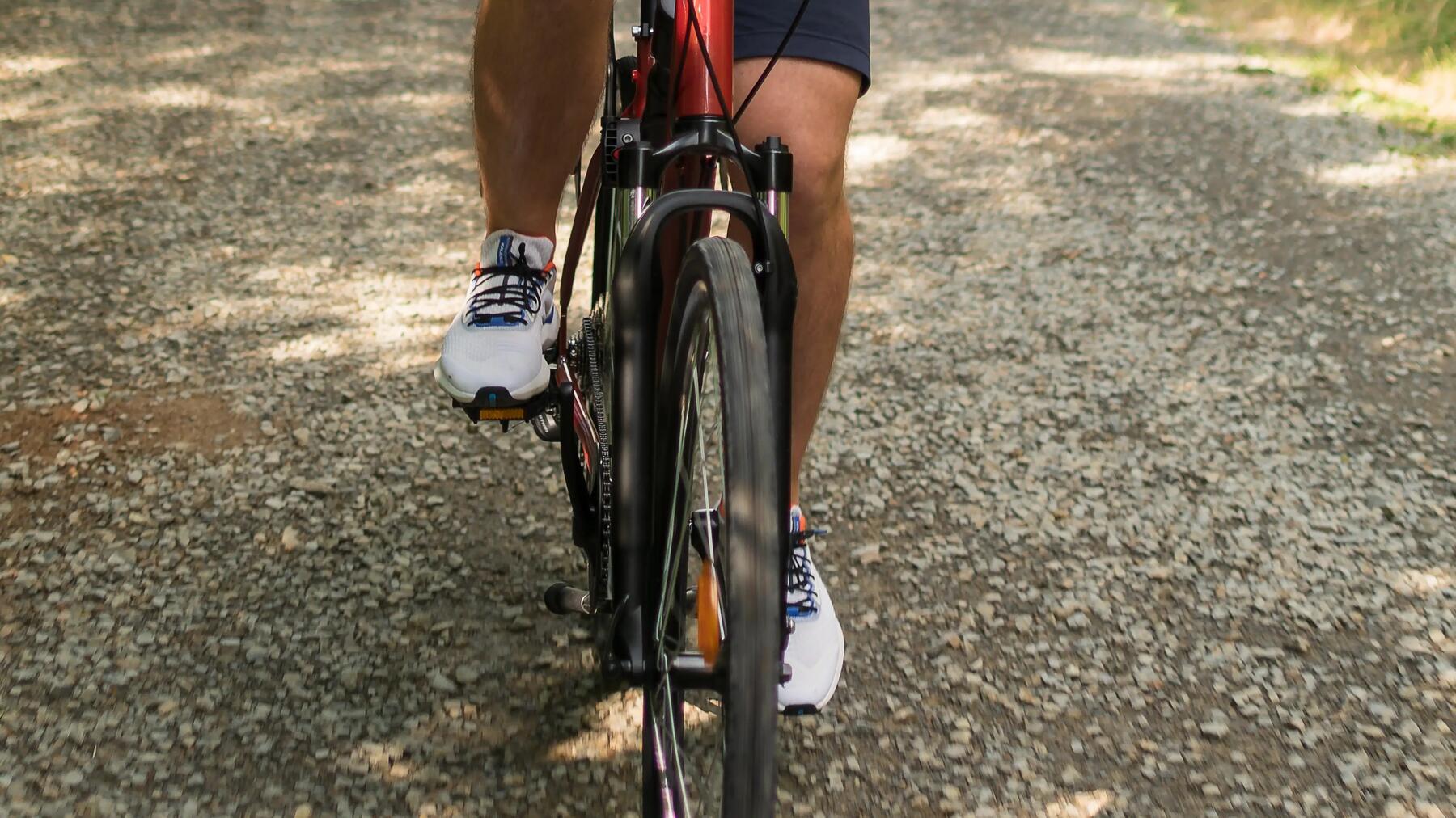 parte frontal de uma bicicleta