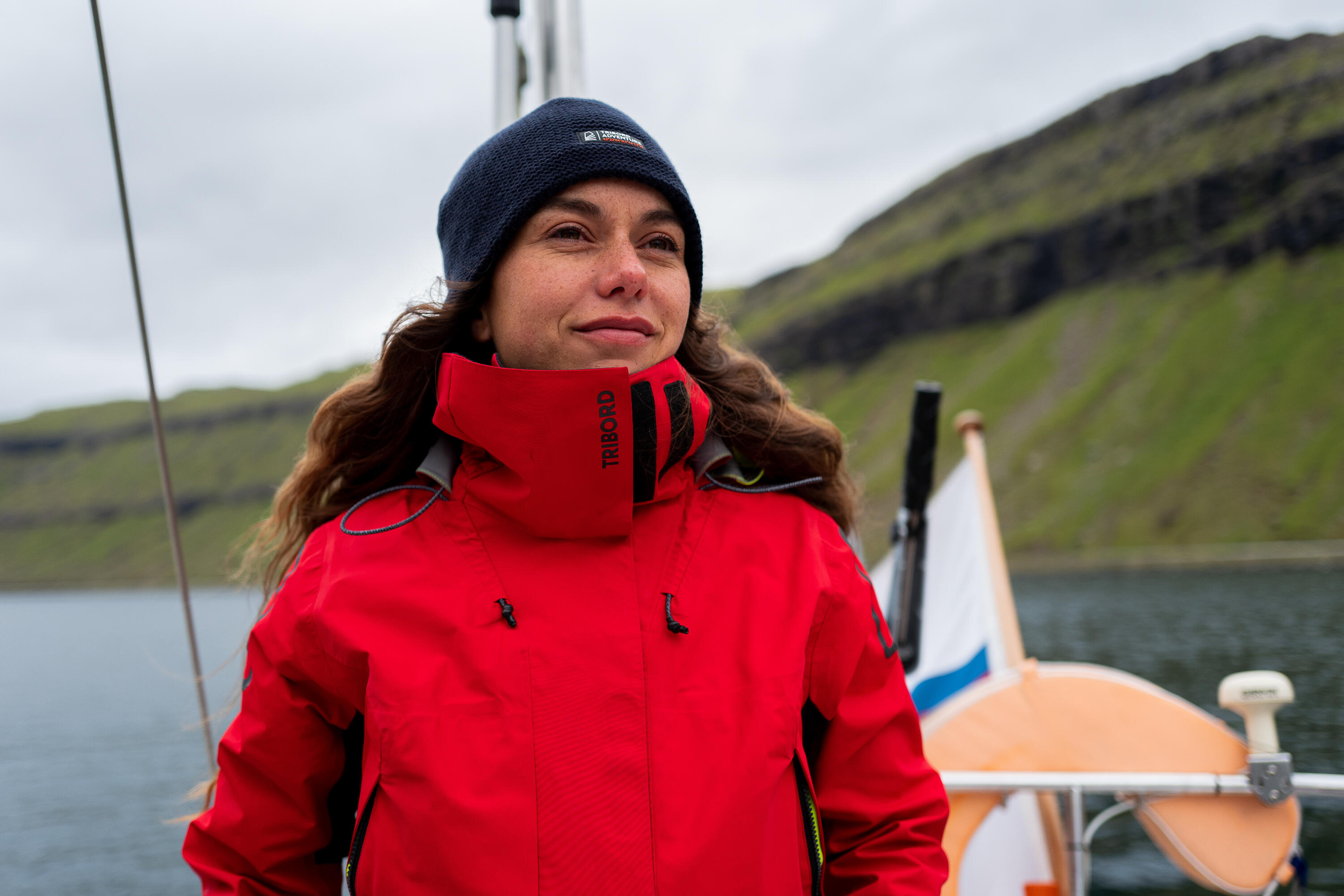 Veste de quart de voile offshore 900 femme rouge TRIBORD Decathlon