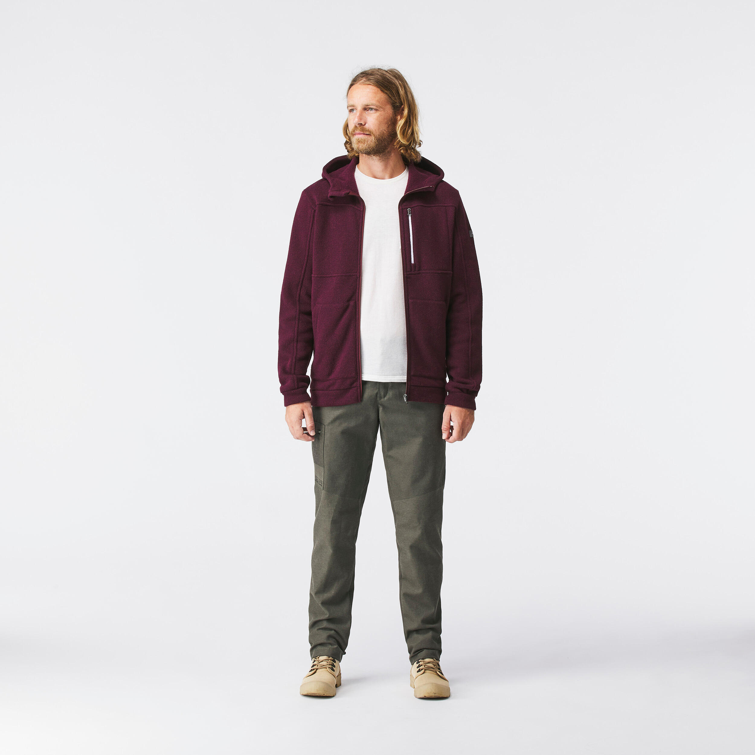 Men’s wool hooded sweatshirt - Minimal Editions Local 2/12
