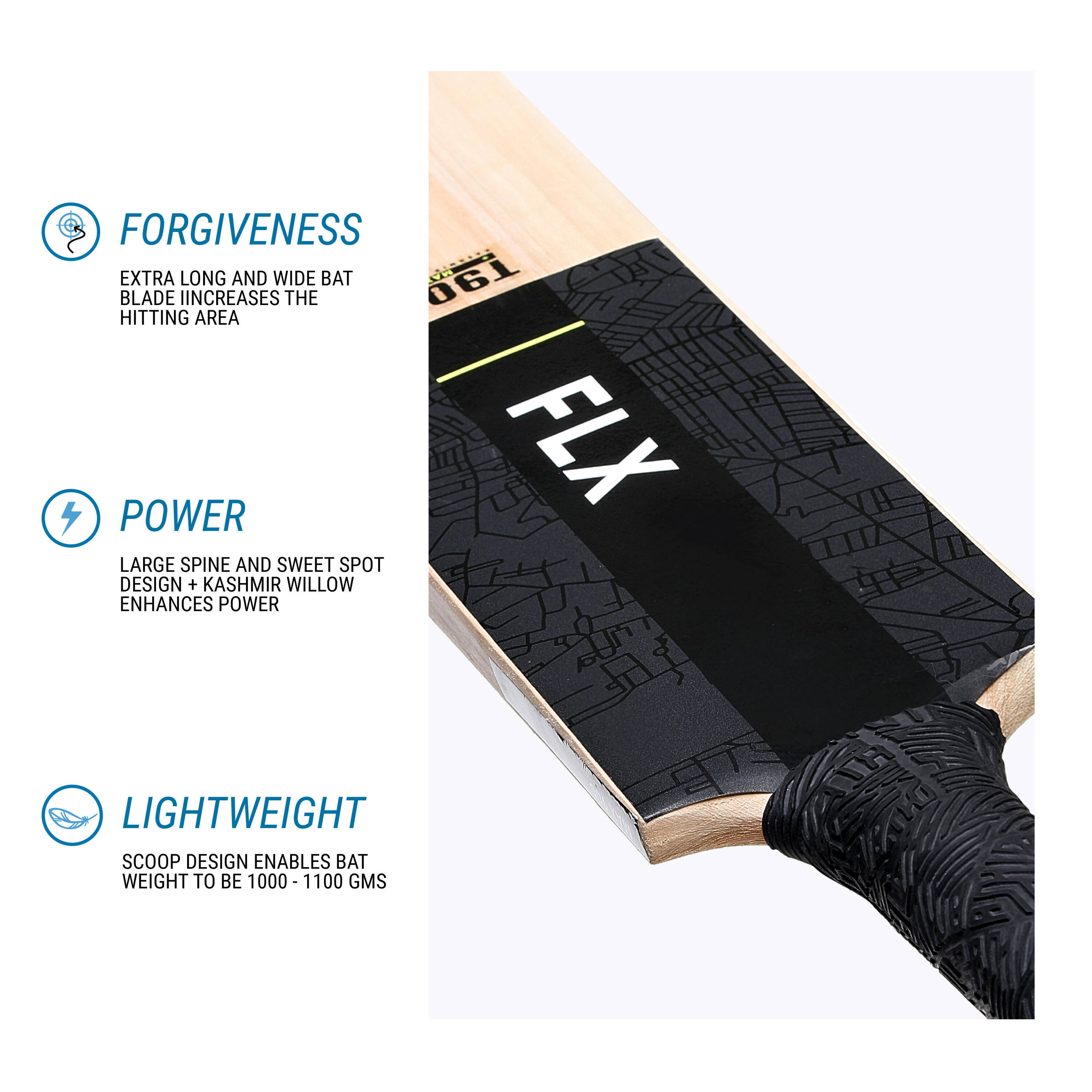 ADULT TENNIS BALL CRICKET BAT -T 900 MAX -  2