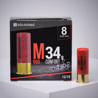 CARTOUCHE M900 34g CONFORT CALIBRE 12/70 PLOMB N°8 X 25