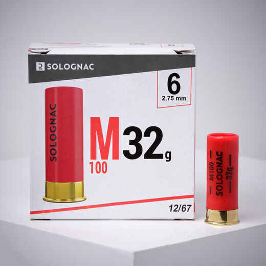 
      M100 12 GAUGE CARTRIDGE PB6 32 g X 25
  