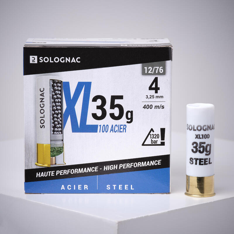 Cartucho Solognac XL100 35 g Impact Calibre 12/76 Acero N.° 4 x25