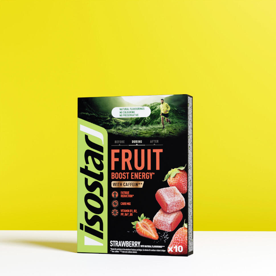 Pâte de fruits ENERGY FRUIT BOOST fraise 10x10g ISOSTAR Decathlon