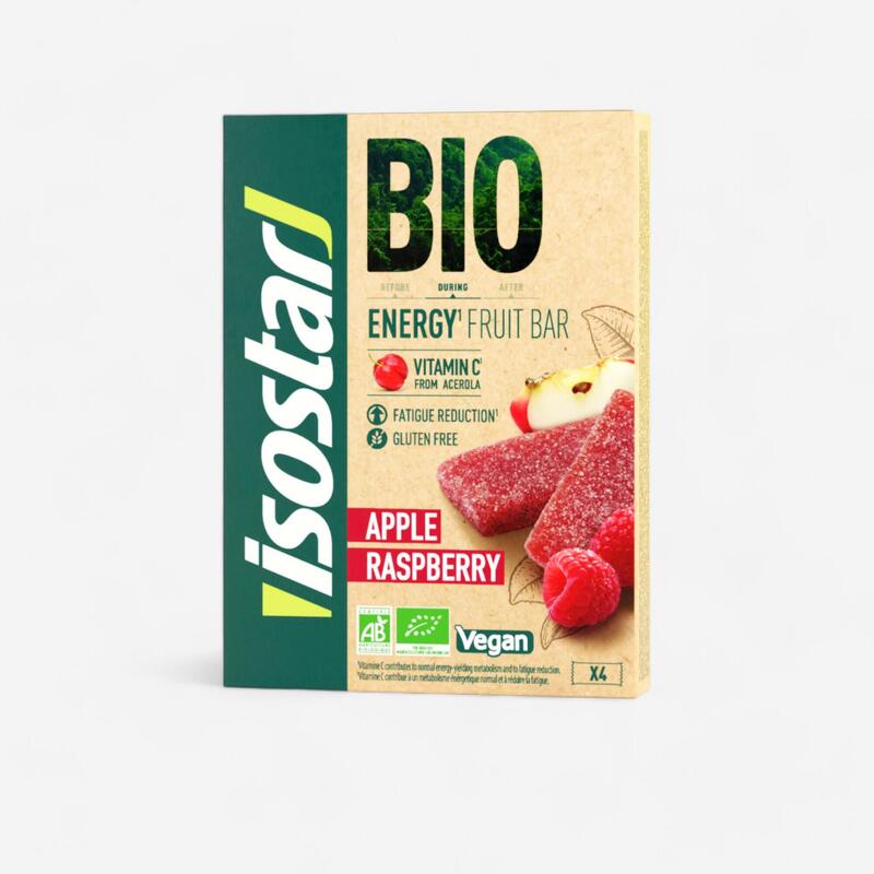 Pasta de Fruta Maçã e Framboesa Isostar - Bio e sem glúten 25g (Conjunto de 4)