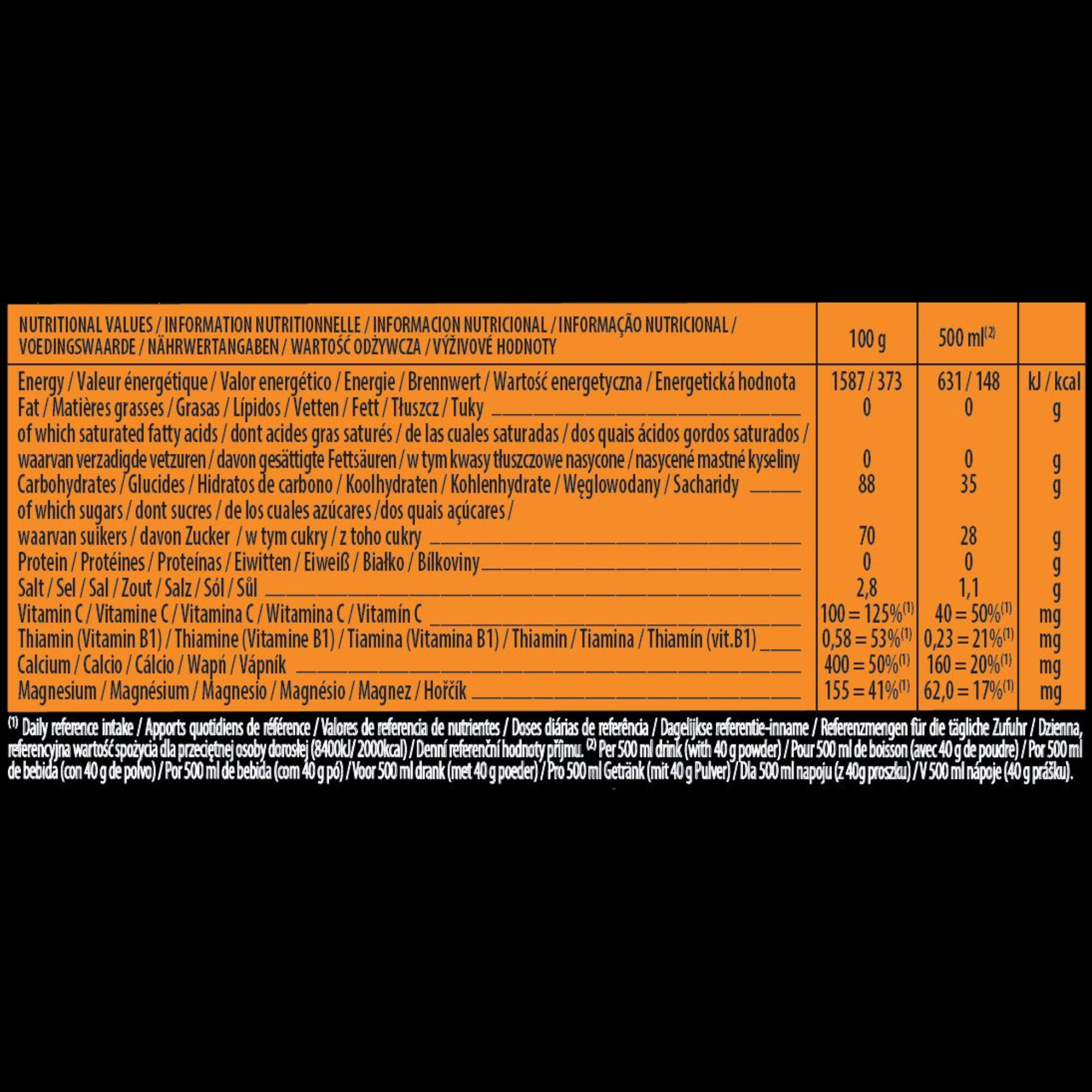Poeder voor isotone dorstlesser Hydrate & Perform sinaas 560 g 2/2
