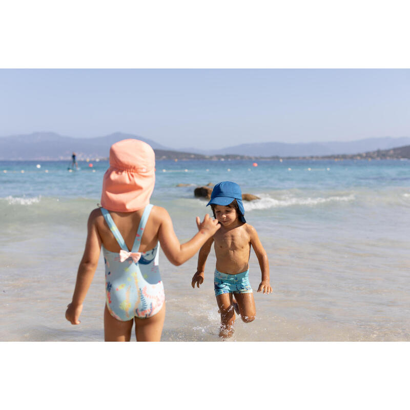 Badeanzug Baby Mädchen aquamarin bedruckt 