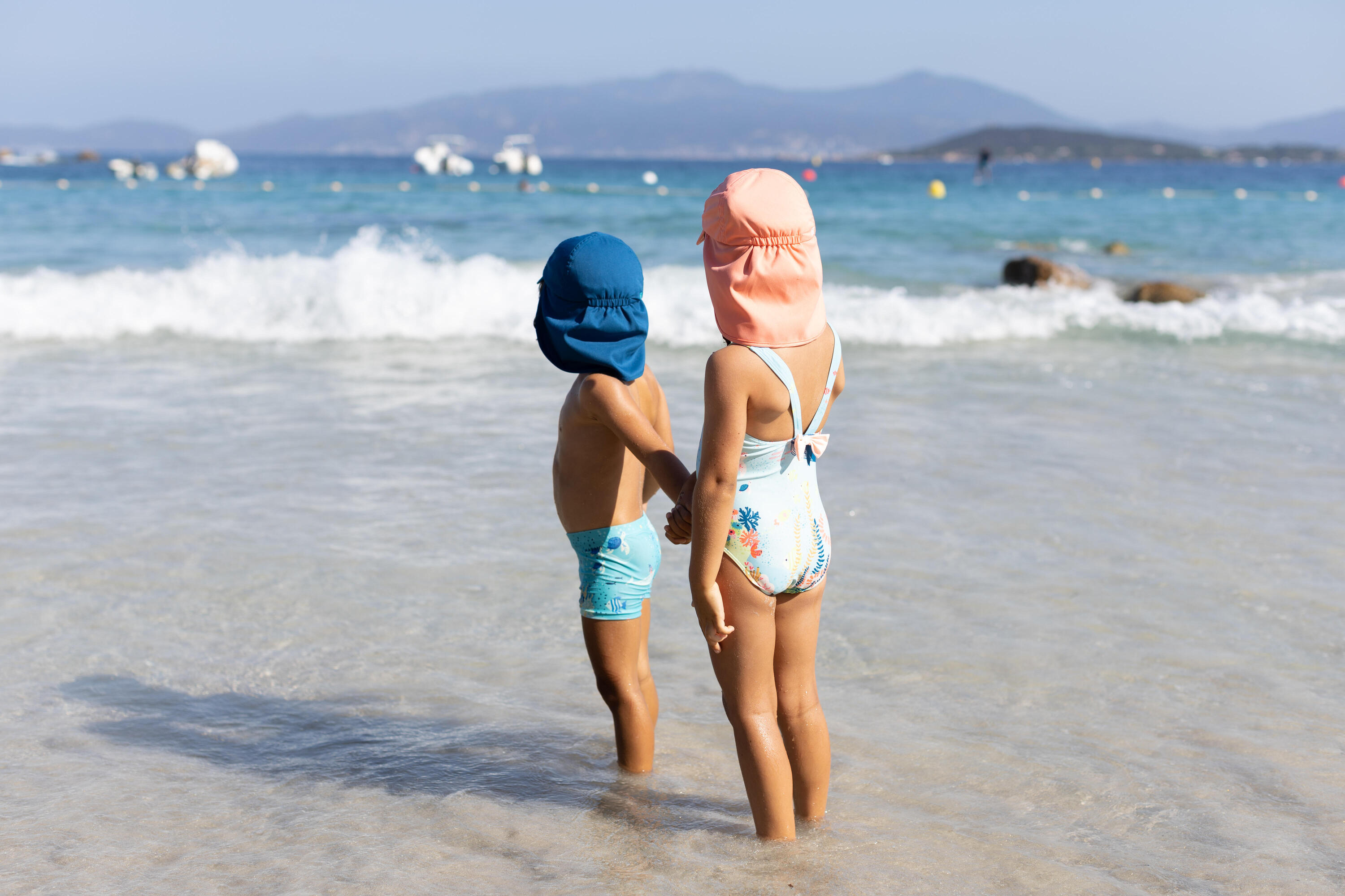 Maillot de bain 1 pièce bébé fille imprimé aquamarine 10/11