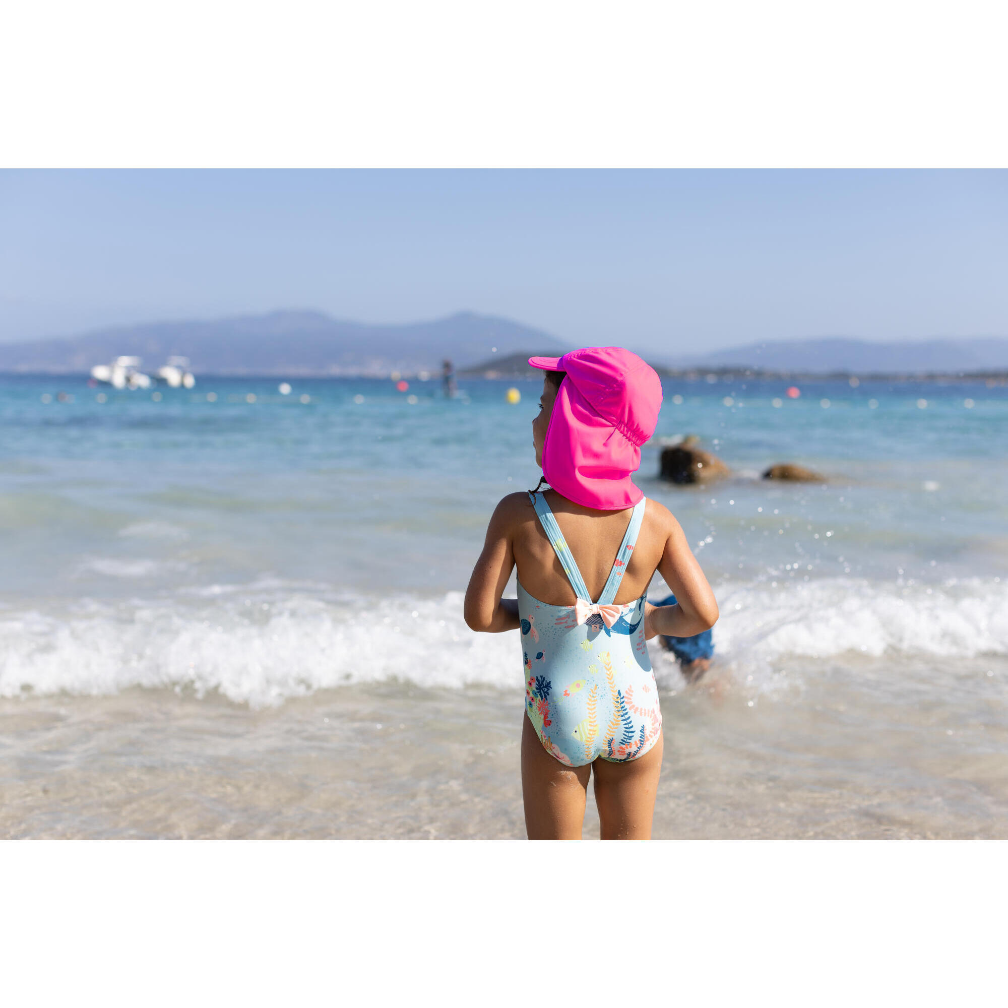 Baby Swimming UV Protection Cap - Pink - NABAIJI